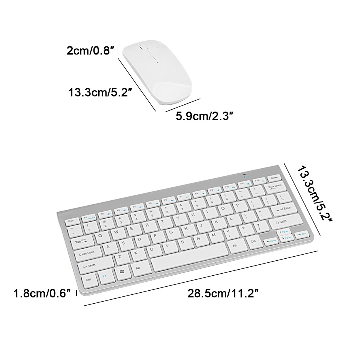 2.4G Cordless Wireless Keyboard Ultra Slim Mouse Set Combo for MAC PC Laptop
