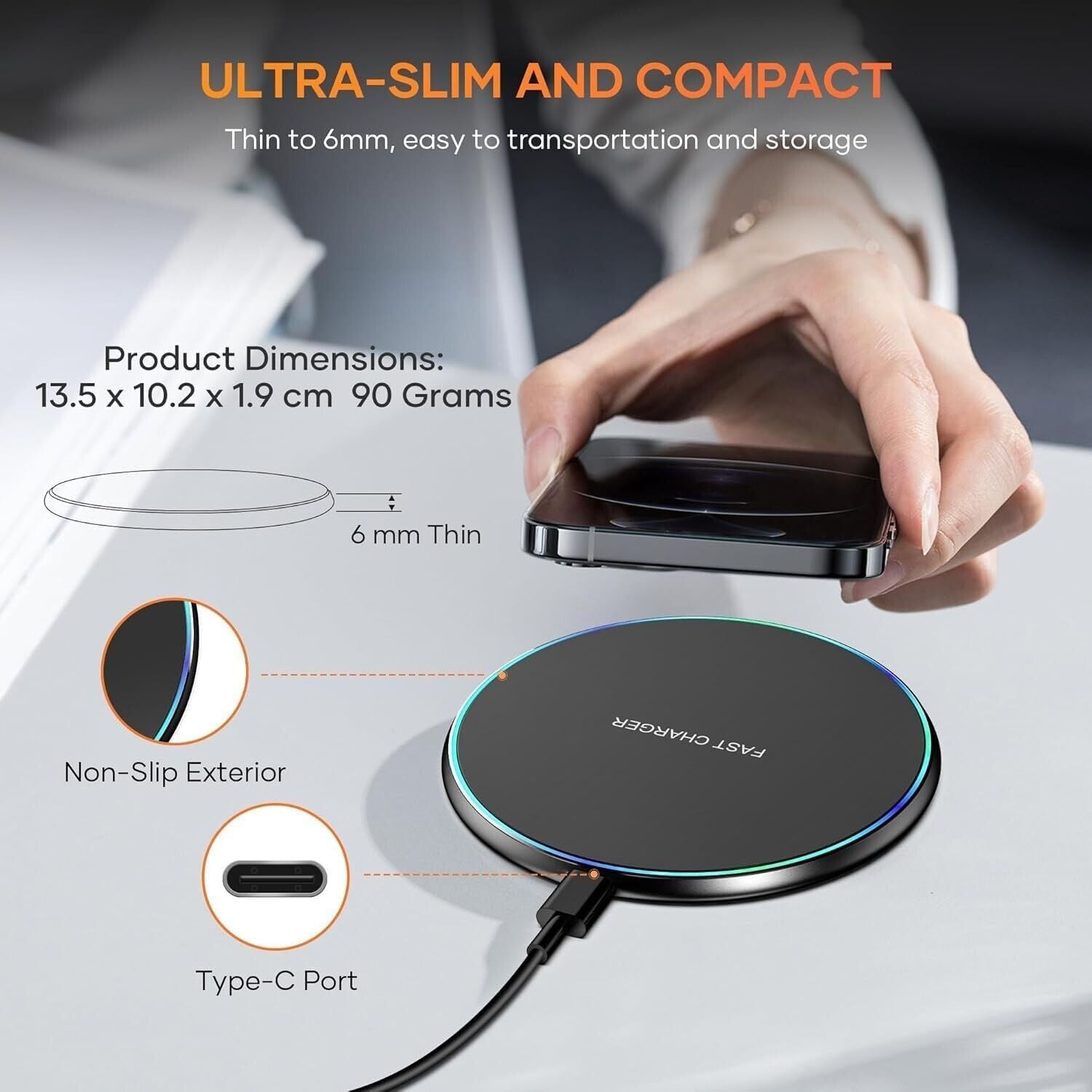 Wireless Fast Charger Charging Pad Dock