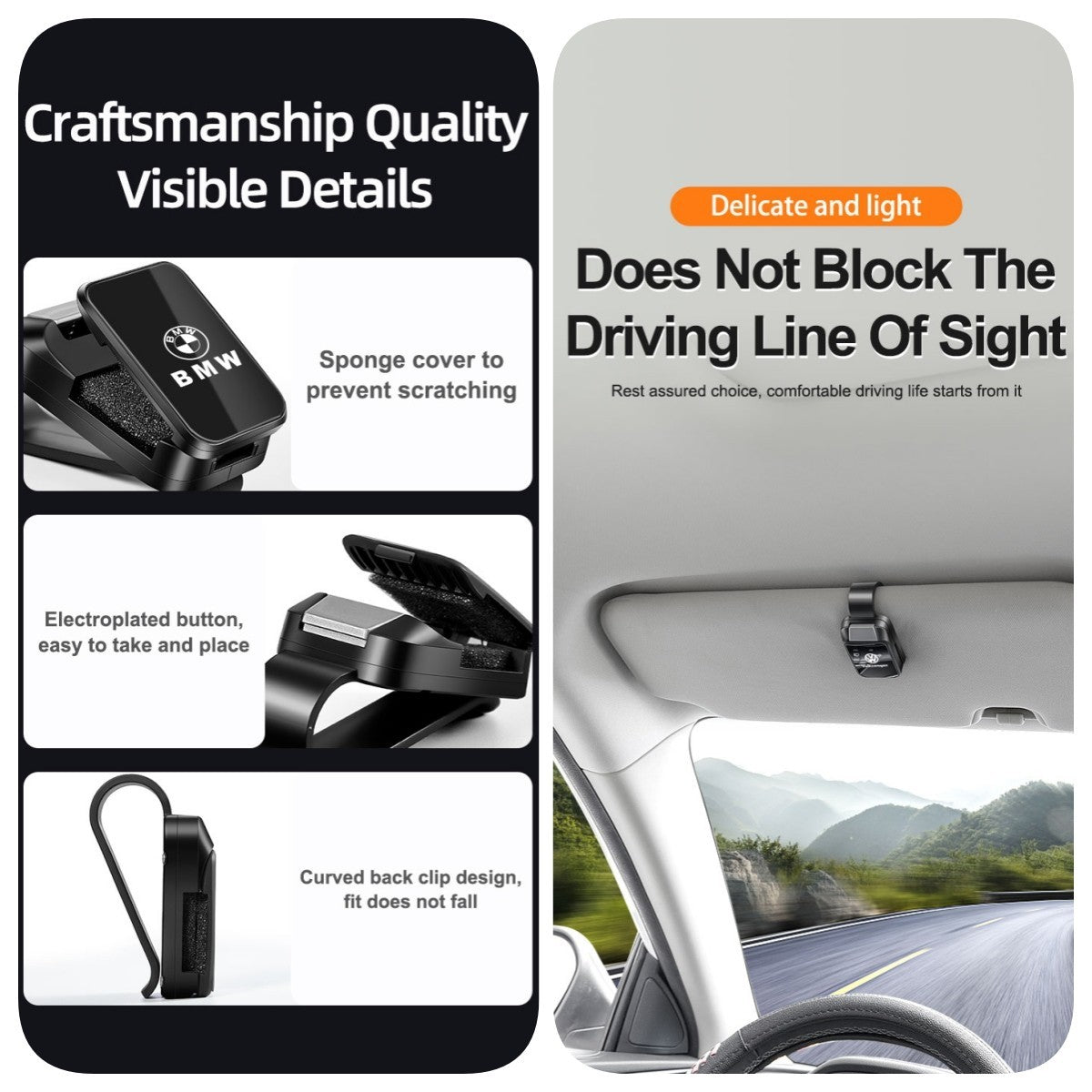 Car Sunglasses Holder Clip Organizer