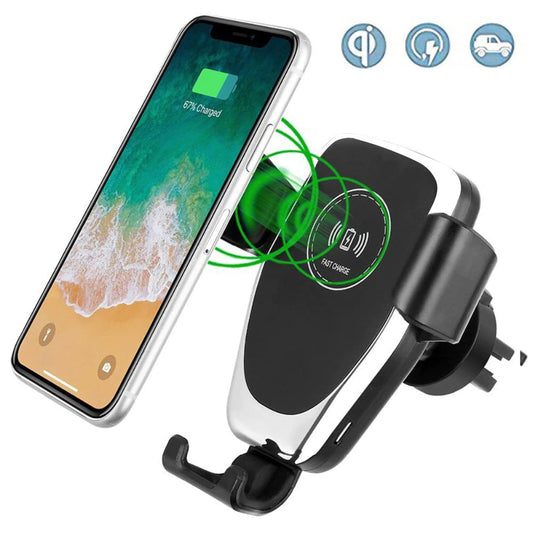 15W Magnetic Car Wireless Charger & Phone Mount – Fast Qi Charging with Infrared Induction for iPhone 12-14, Samsung, Xiaomi