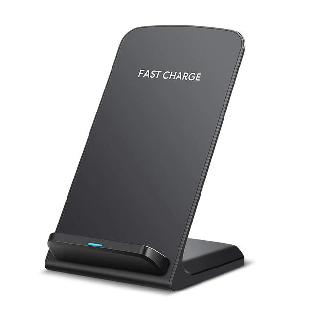 Fast Qi Wireless Charger Stand & Charging Pad Dock for iPhone & Samsung Galaxy Phones