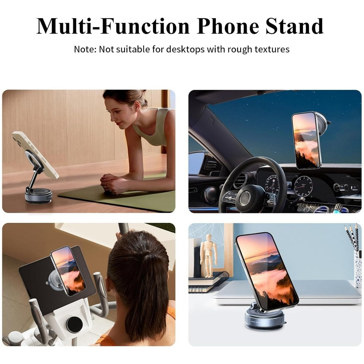 Foldable Vacuum Magnetic Car Phone Holder 360° Rotating Phone Mount
