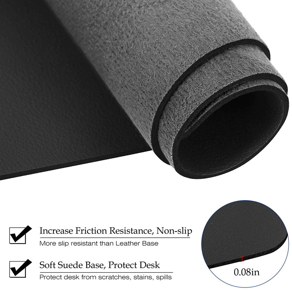 PU Leather Desk Mat | Large Waterproof Mouse Pad for Laptop, Keyboard & Office Use