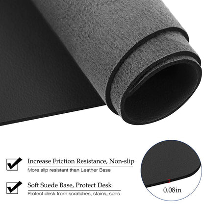 PU Leather Desk Mat | Large Waterproof Mouse Pad for Laptop, Keyboard & Office Use