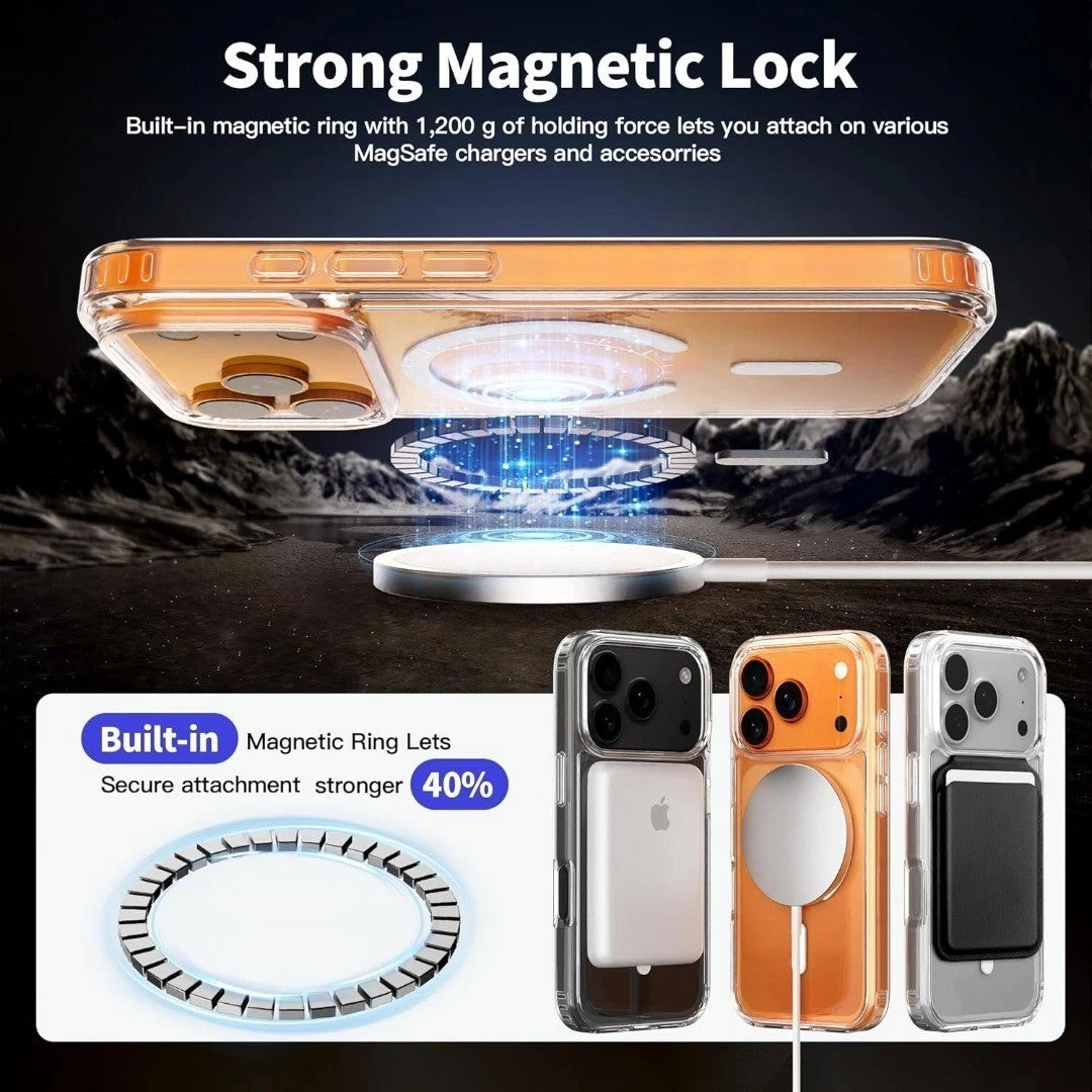 Case for Apple Iphone 17 16 15 14 Pro plus Max Magnetic Clear Magsafe Cover