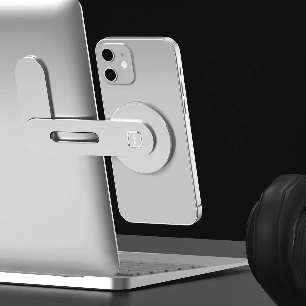 Dual-Screen Magnetic Laptop Phone Holder