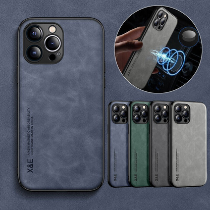 Premium ShockProof Magnetic Leather Case for iPhone 17 to iPhone 7 - 4 Colours