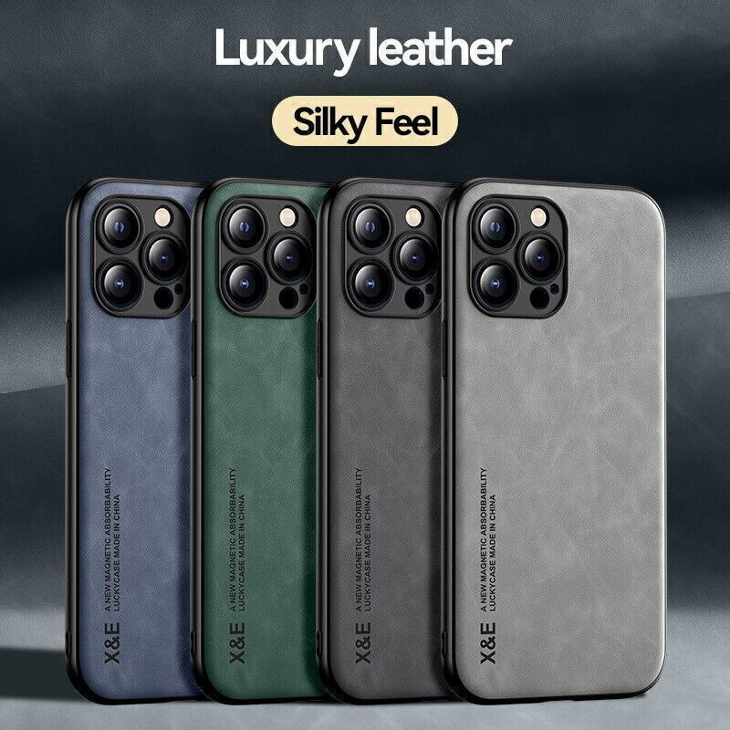 Premium ShockProof Magnetic Leather Case for iPhone 17 to iPhone 7 - 4 Colours