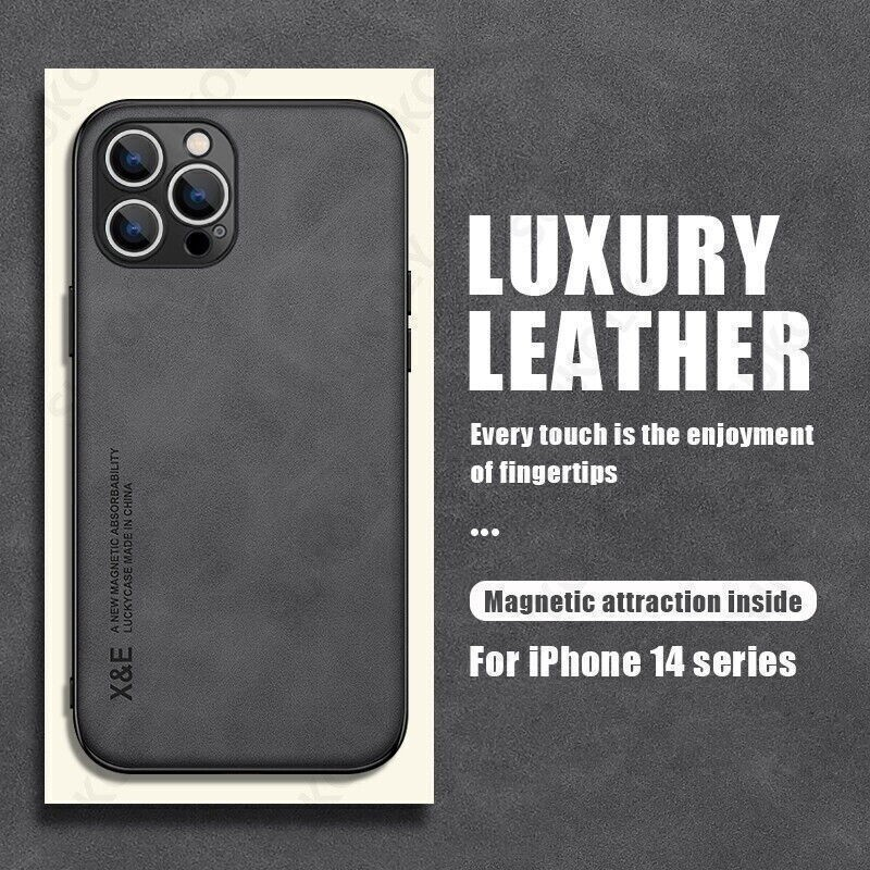 Premium ShockProof Magnetic Leather Case for iPhone 17 to iPhone 7 - 4 Colours