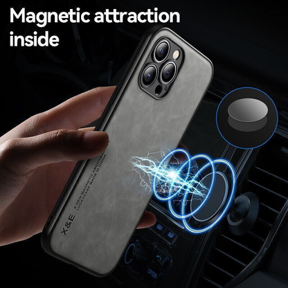 Premium ShockProof Magnetic Leather Case for iPhone 17 to iPhone 7 - 4 Colours