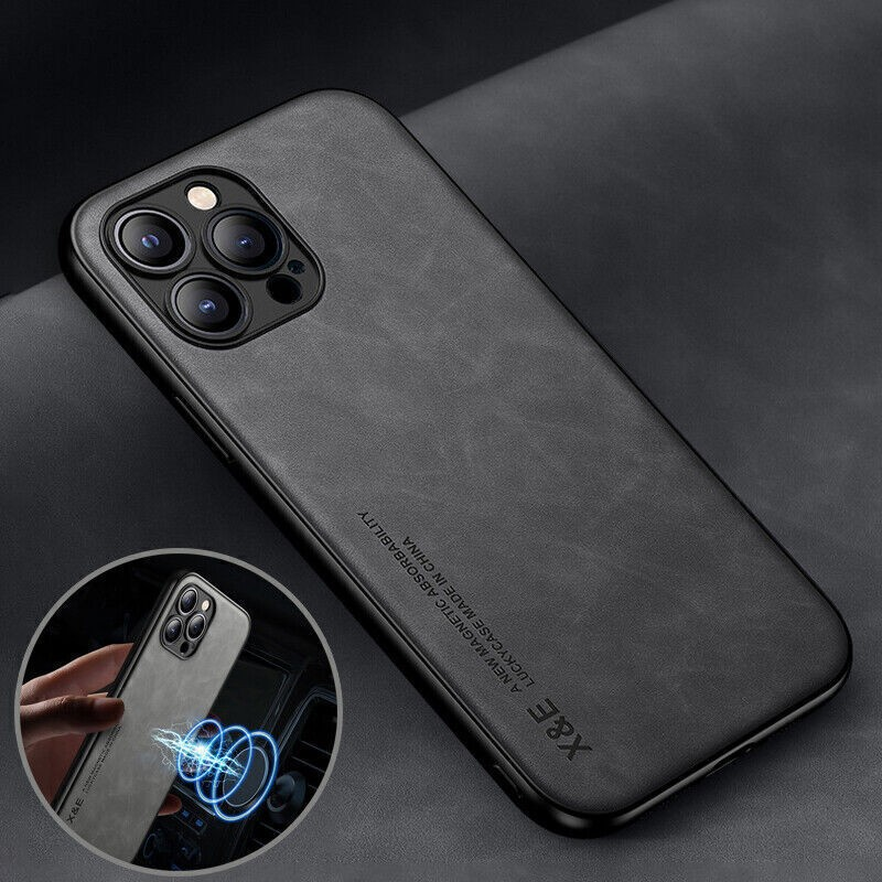 Premium ShockProof Magnetic Leather Case for iPhone 17 to iPhone 7 - 4 Colours