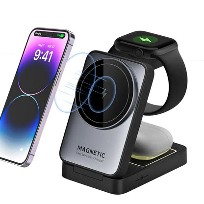 3 in 1 Magnetic Wireless Charger Stand