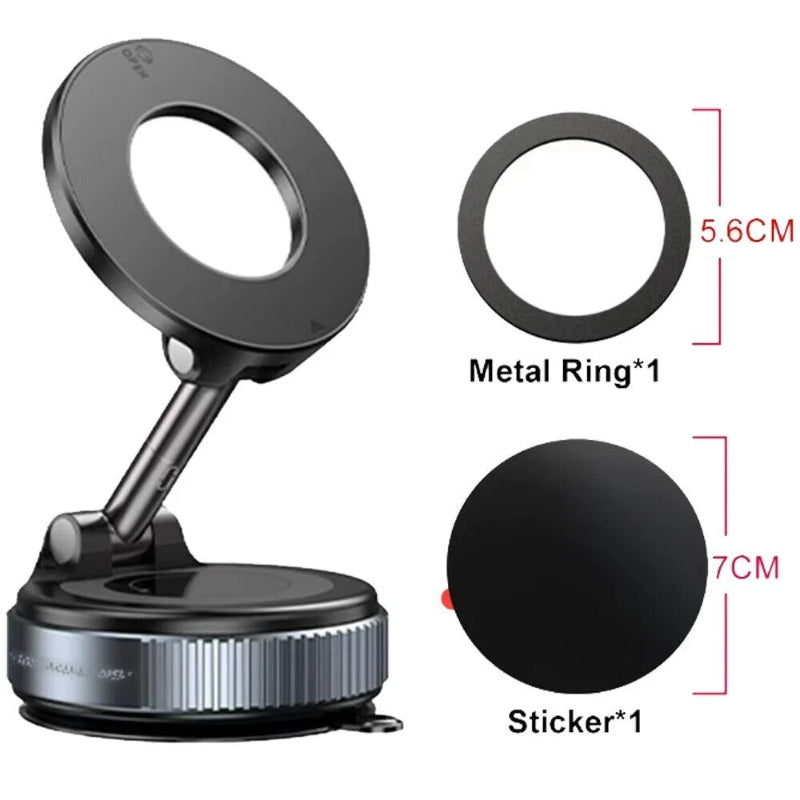 Foldable Vacuum Magnetic Car Phone Holder 360° Rotating Phone Mount