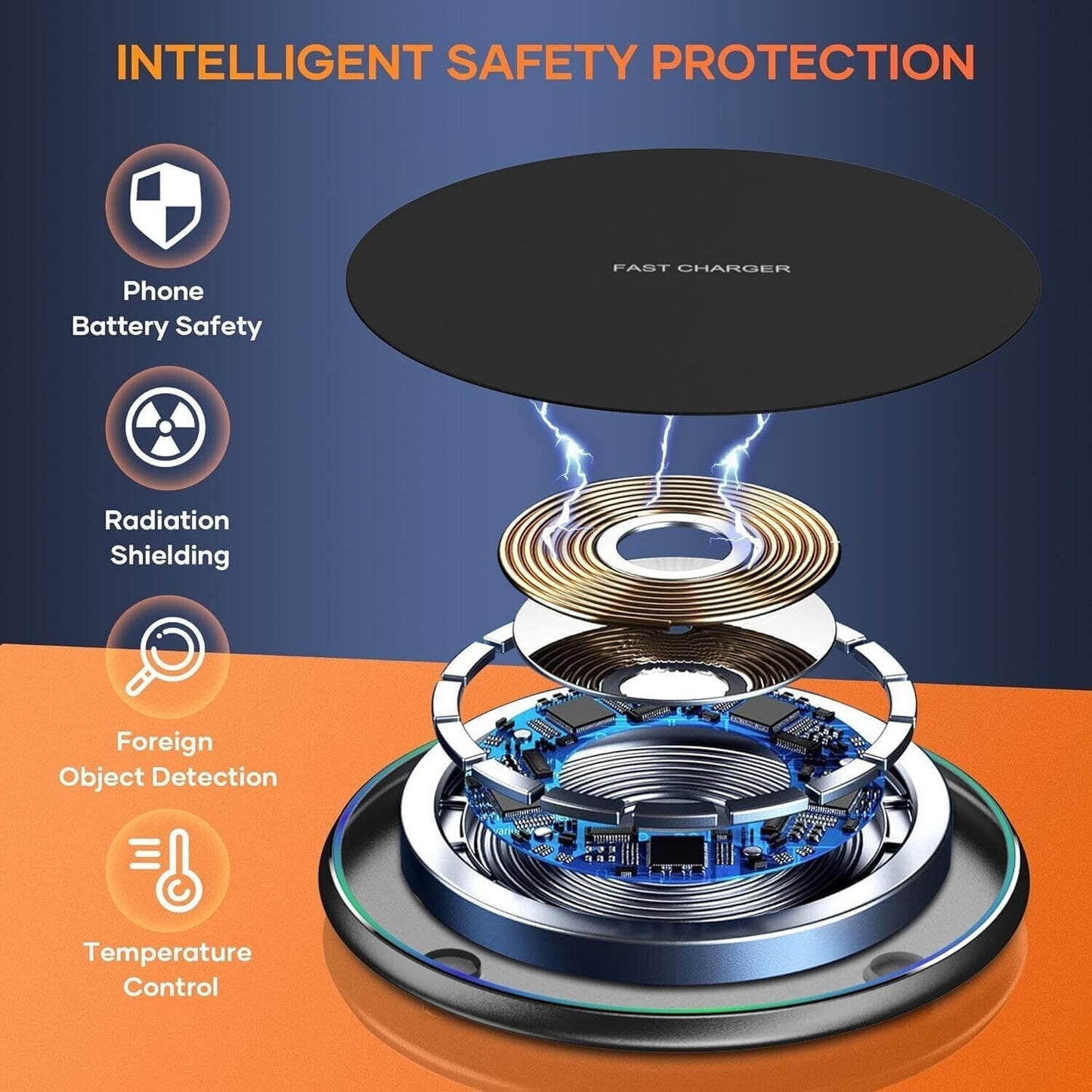 Wireless Fast Charger Charging Pad Dock