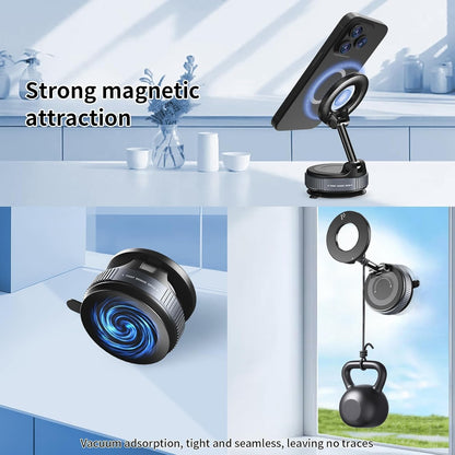 Foldable Vacuum Magnetic Car Phone Holder 360° Rotating Phone Mount