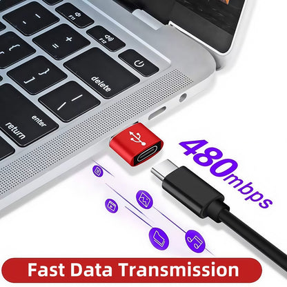 USB-A to USB-C Adapter | Fast Charging OTG Converter for iPhone 15/16, Samsung, and Android Devices
